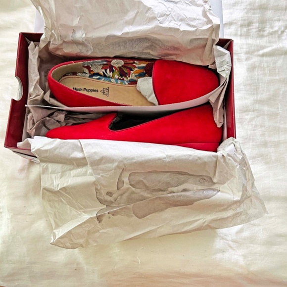 Hush Puppies Vibrant Red Loafers - Picture 6 of 16